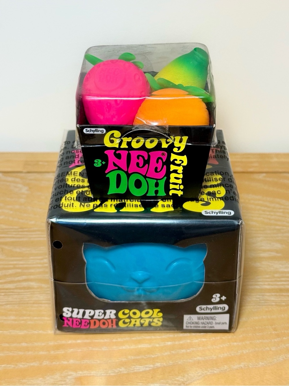 NeeDoh Bundle Super Cool Cat + Groovy Fruit 🩵